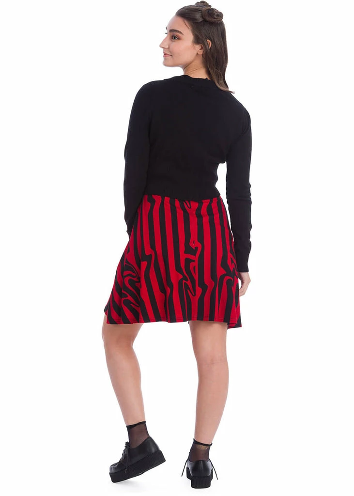 Banned Broken Heart 50's Cardigan Black 2 Banned Broken Heart 50's Cardigan Black - Image 2