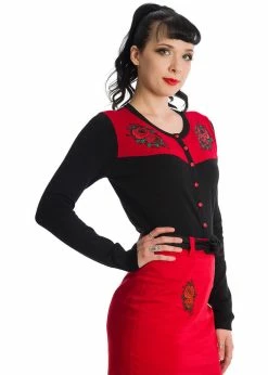 Banned Blooming Rose 50's Cardigan Black 8 Banned Blooming Rose 50's Cardigan Black -Banned Retro Shop banned CA21134 blooming rose cardigan blk 3 1918a729 7444 4dbd 9202 60e4d86e1565 1024x1024