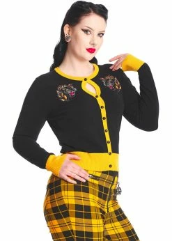 Banned Black Panther 70's Cardigan Black 9 Banned Black Panther 70's Cardigan Black -Banned Retro Shop banned CA21151 black panther cardigan blk 3 1024x1024