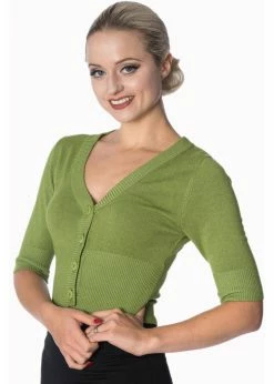 Banned Overload 50's Cardigan Apple Green
