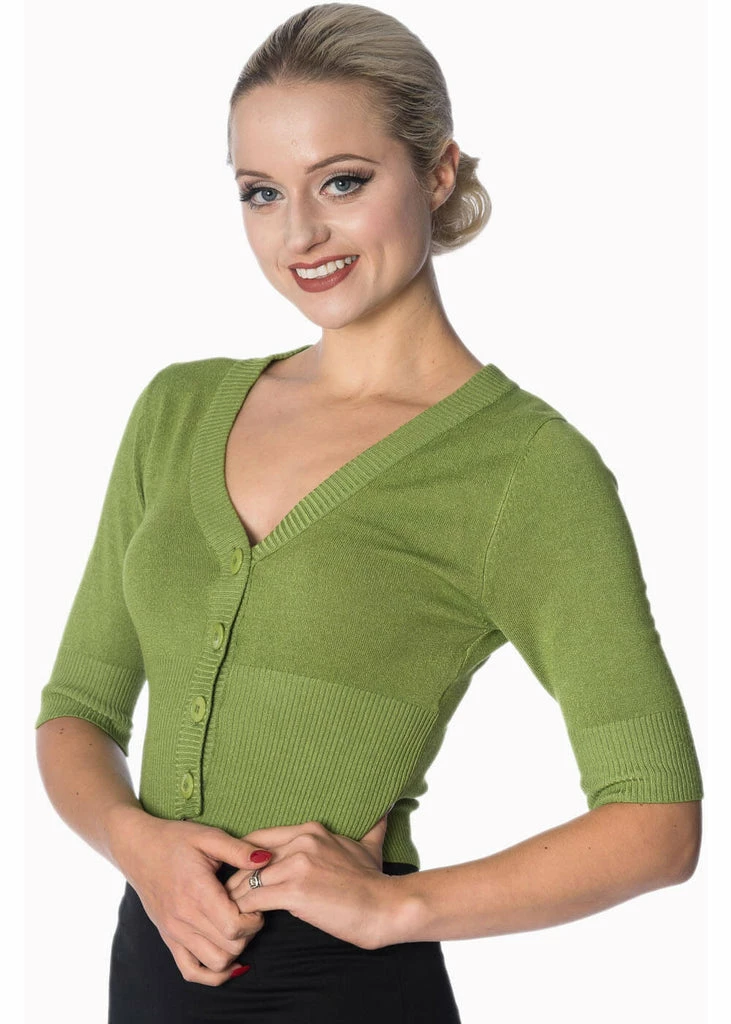 Banned Overload 50's Cardigan Apple Green 1 Banned Overload 50's Cardigan Apple Green