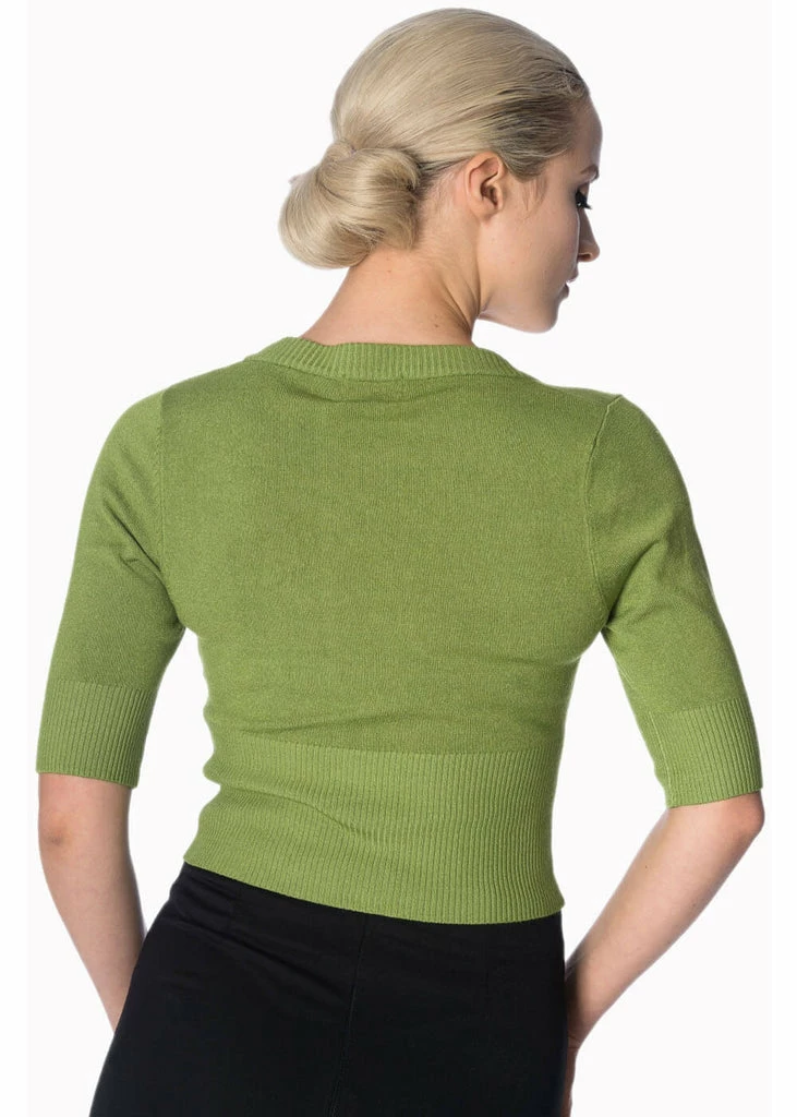 Banned Overload 50's Cardigan Apple Green 3 Banned Overload 50's Cardigan Apple Green - Image 3