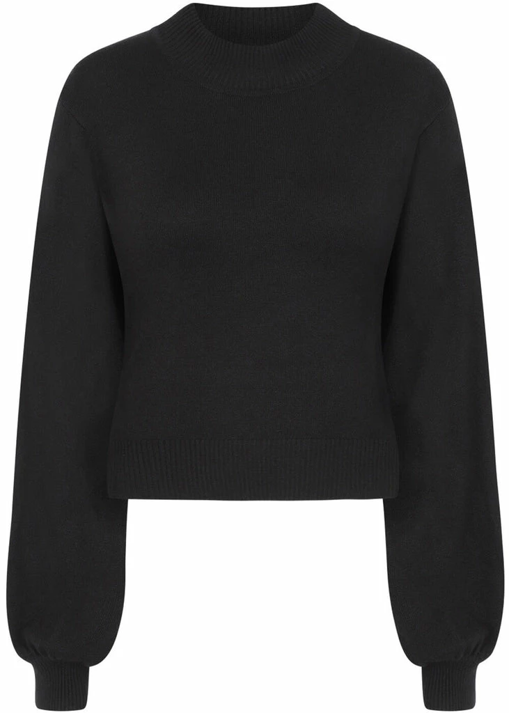 Banned Balloon Sleeve 70's Top Black 1 Banned Balloon Sleeve 70's Top Black