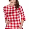 Banned Check Me 40's Jumper Top Red