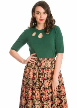 Banned Marilyn Knit 50's Jumper Green