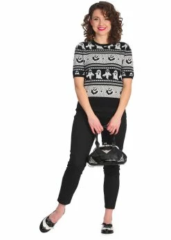 Banned Ghost Delight 50's Jumper White -Banned Retro Shop banned JP57100 ghost delight jumper white 0 1024x1024