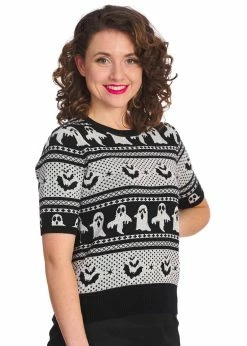 Banned Ghost Delight 50's Jumper White