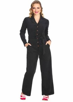 Banned Fem Rule 40's Jumpsuit Black