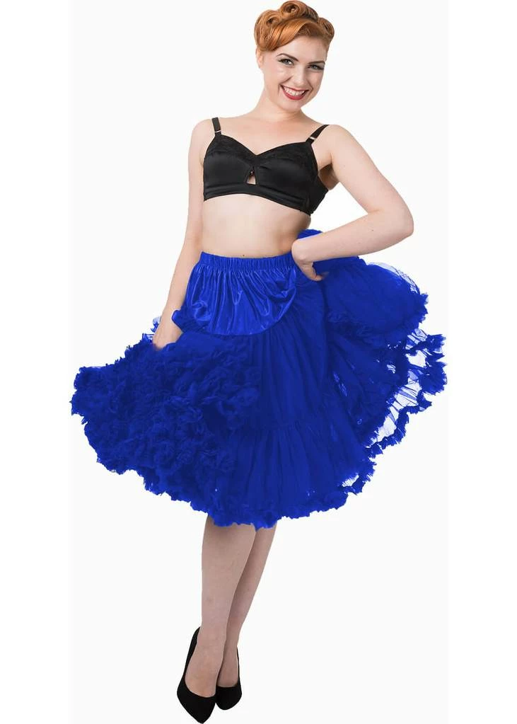Banned 50's Petticoat Long Royal Blue 2 Banned 50's Petticoat Long Royal Blue - Image 2