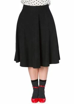 Banned Sophicated 50's Swing Skirt Black