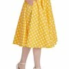 Banned Lemon Spot Polkadot 50's Swing Swing Yellow