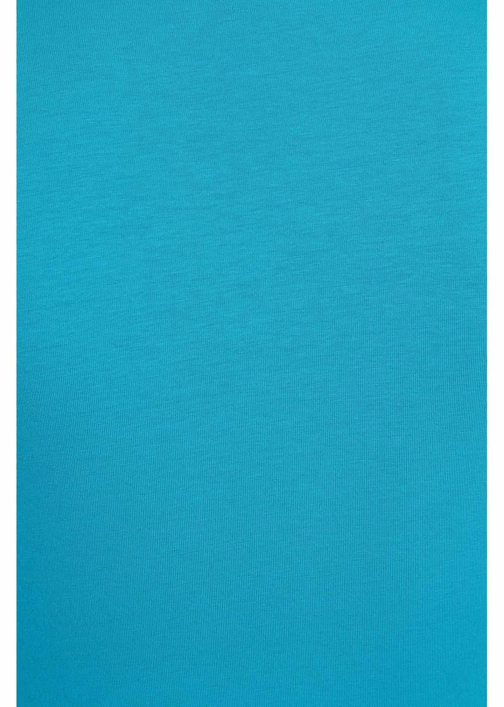 Banned Mandarin Collar 50's Top Turquoise 4 Banned Mandarin Collar 50's Top Turquoise - Image 4