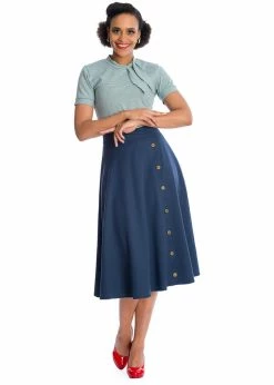 Banned Jenny Stripe 60's Top Blue -Banned Retro Shop banned TP10423 jenny top blue 0 c7672181 895c 4b10 9042 ad44ebfcc96f 1024x1024