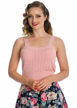 Banned Dora Strap 50's Top Pink