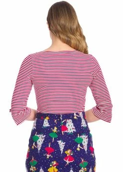 Banned Merry Stripe 40's Top White Red -Banned Retro Shop banned TP10476 merry stripe top white red 1 1024x1024