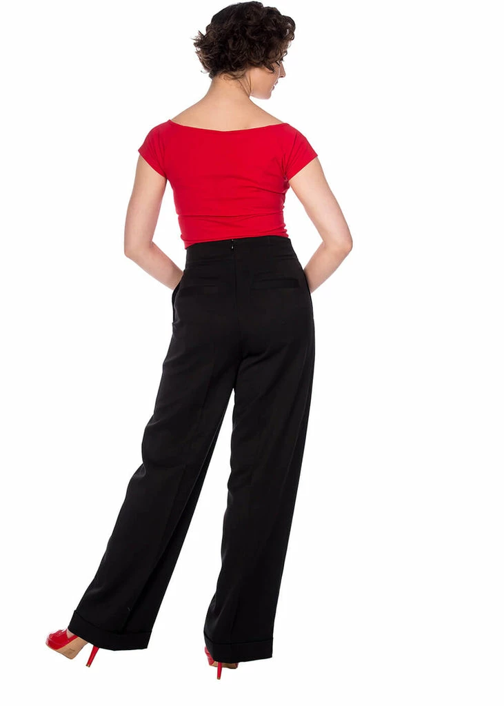 Banned Adventures Ahead 40's Trousers Black 3 Banned Adventures Ahead 40's Trousers Black - Image 3