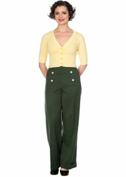 Banned Adventures Ahead 40's Trousers Dark Green 9 Banned Adventures Ahead 40's Trousers Dark Green -Banned Retro Shop banned TR31935 adventures trousers for grn 0 1024x1024