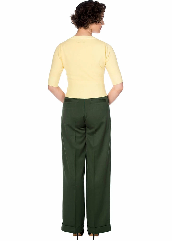 Banned Adventures Ahead 40's Trousers Dark Green 5 Banned Adventures Ahead 40's Trousers Dark Green - Image 5