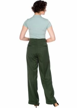 Banned Adventures Ahead 40's Trousers Dark Green 11 Banned Adventures Ahead 40's Trousers Dark Green -Banned Retro Shop banned TR31935 adventures trousers for grn 3 1024x1024