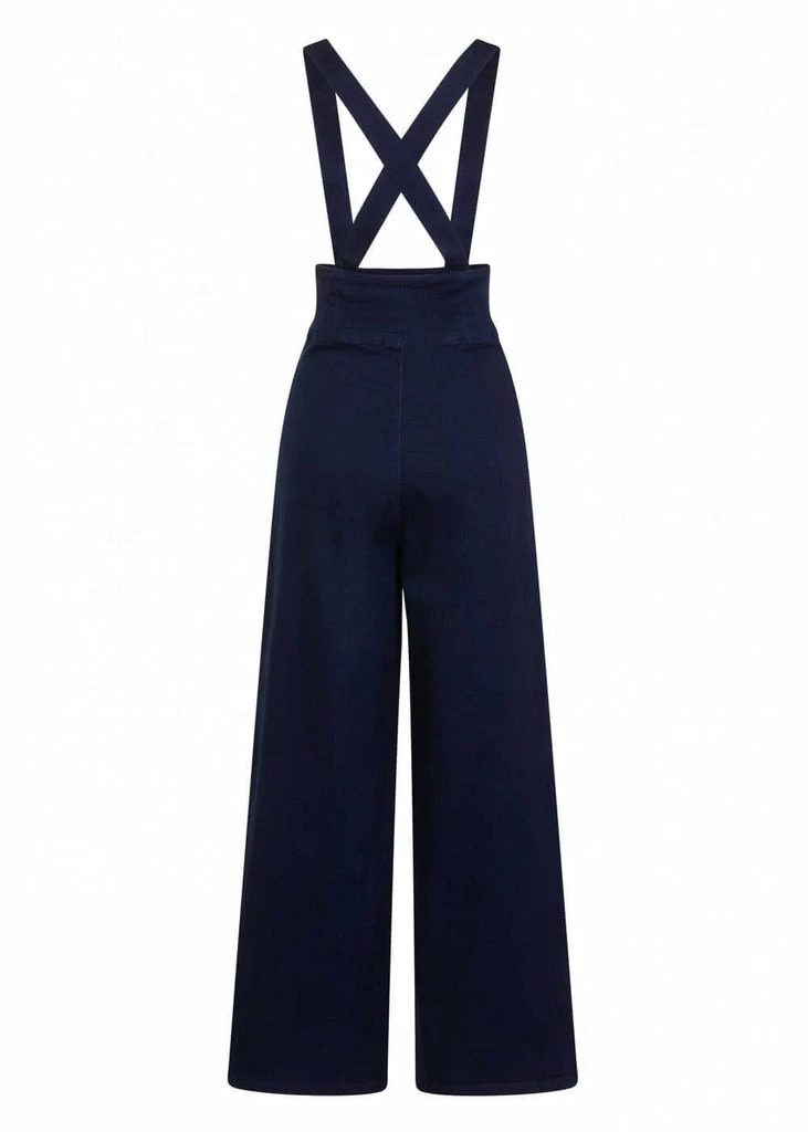 Collectif Freya 1940's Jeans Navy Colour 2 Collectif Freya 1940's Jeans Navy Colour - Image 2