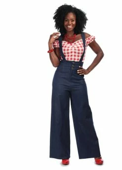 Collectif Freya 1940's Jeans Navy Colour 7 Collectif Freya 1940's Jeans Navy Colour -Banned Retro Shop collectif CSS180201A freya jeans navy 5 1024x1024