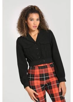 Hell Bunny Ravenwood 40's Jacket Black -Banned Retro Shop hell bunny HLB80026 ravenwood jacket blk 0 e838565a da3e 4915 936e bd8e8b7a17d6 1024x1024