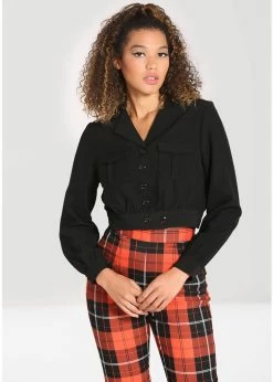 Hell Bunny Ravenwood 40's Jacket Black -Banned Retro Shop hell bunny HLB80026 ravenwood jacket blk 2 195d958a ea94 4377 a1b8 aedc9eaf7ada 1024x1024