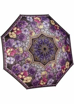 Banned Retro Shop 26 Loving Rain Stained Glass Compact Umbrella