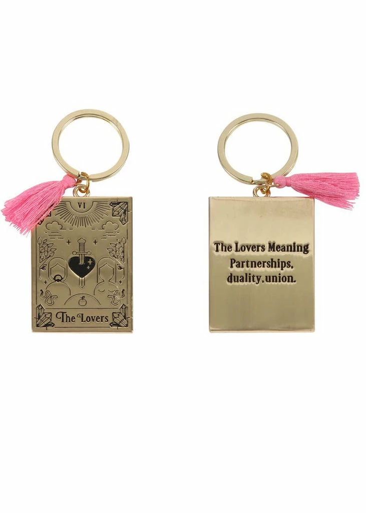 Succubus The Lovers Tarot Keyring Pink 1 Succubus The Lovers Tarot Keyring Pink