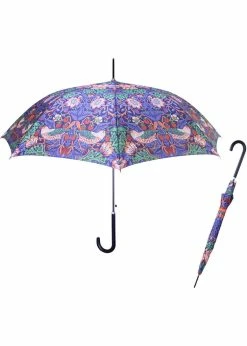 Tapestry Bags Strawberry Thief Stick Umbrella Blue
