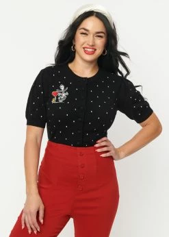 Unique Vintage X Peanuts Snoopy Dance Telluride 50's Cardigan Black -Banned Retro Shop unique vintage K1456KT3 peanuts snoopy dance cardi blk 4 d2eba339 8c45 4f07 b9a8 abf03a4d5e22 1024x1024