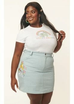 Unique Vintage X My Little Pony What A Classic Denim 60's Mini Skirt Blue -Banned Retro Shop unique vintage K1508WB0 my little pony classic mini skirt 4 1024x1024