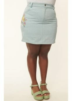 Unique Vintage X My Little Pony What A Classic Denim 60's Mini Skirt Blue -Banned Retro Shop unique vintage K1508WB0 my little pony classic mini skirt 5 1024x1024