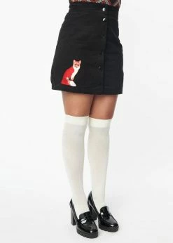Unique Vintage Smak Parlour Fox Corduroy 60's Mini Skirt Black 9 Unique Vintage Smak Parlour Fox Corduroy 60's Mini Skirt Black -Banned Retro Shop unique vintage SP226WB1NP sp fox skirt blk 6 1024x1024