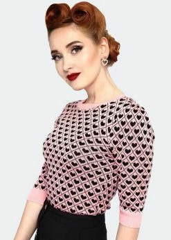 Voodoo Vixen Heart 40's Jumper Pink -Banned Retro Shop voodoo vixen SWA6911 heart sweater pink 1 322821b7 99eb 477a 869f 118a1eec6dc4 1024x1024