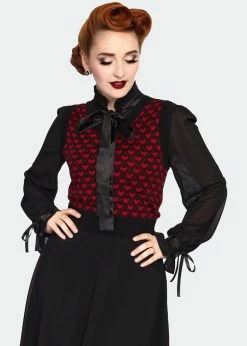 Voodoo Vixen Heart 40's Spencer Jumper Black 8 Voodoo Vixen Heart 40's Spencer Jumper Black -Banned Retro Shop voodoo vixen SWA6912 heart spencer blk 0 63ed379c c589 4550 8fb2 4616b8edfdd5 1024x1024
